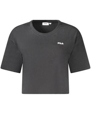 Fila Crop Top Short Sleeves - Black