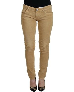 Acht Chic Low Waist Skinny Corduroy Pants - Black