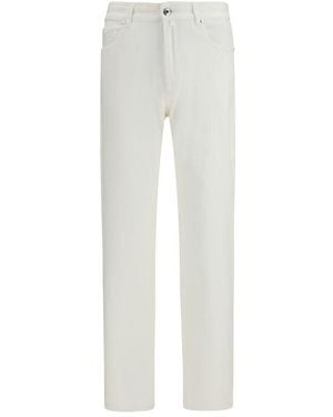 Moorer White Cotton Straight