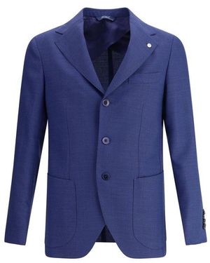 Gi Capri Virgin Wool Blazer Jacket - Blue
