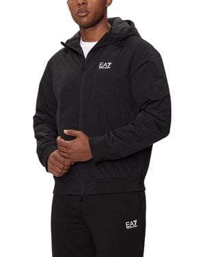 EA7 Black Polyamide Shell Jacket