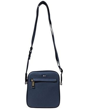 BOSS Blue Recycled Polyurethane Messenger Bag