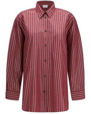 ANDAMANE Bordeaux Polyester Pattern Shirt - Red