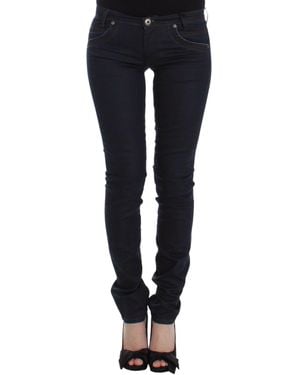 Ermanno Scervino Chic Dark Slim Jeans For Elegant Style - Blue