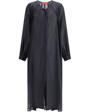 THE LATEST Cotton Lon Chemisier Dress - Black