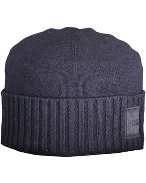 BOSS Blue Cotton Hats & Cap