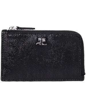 Courreges Wallet Leather - Black
