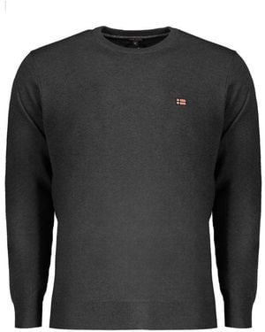 Norway 1963 Black Wool Men Sweater