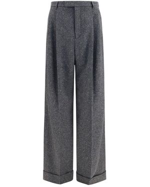Valentino Garavani Grey Wool Oves Aries Trousers