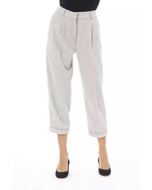Alpha Studio Wool Jeans & Pant - White