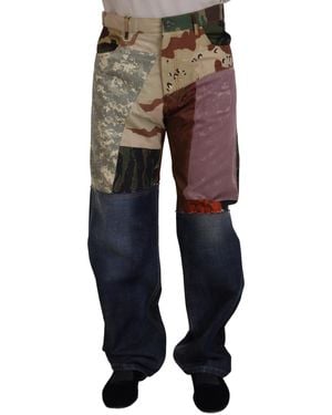 Dolce & Gabbana Patchwork Jeans Multicamouflage - Black