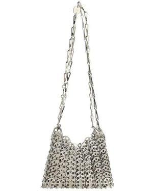Rabanne Grey Lamb Ovis Aries Aries Shoulder Bag - Metallic