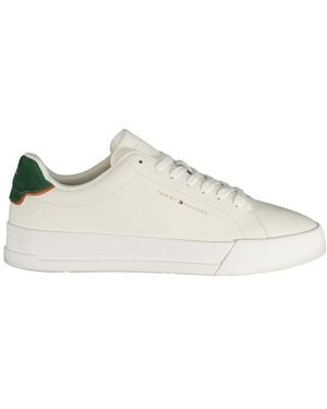 Tommy Hilfiger White Polyurethane Men's Trainer - Multicolour