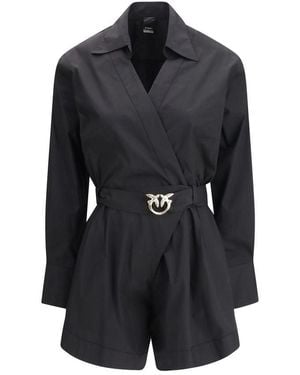 Pinko Black Cotton Jumpsuit