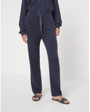 Brunello Cucinelli Blue Cotton Jumpsuit