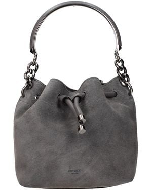 Jimmy Choo Gray Leather Handbag