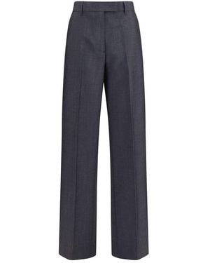 Miu Miu Gray Wool Oves Aries Dress Pants - Blue