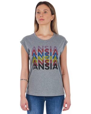 Frankie Morello Printed Tops & T-shirt - Blue