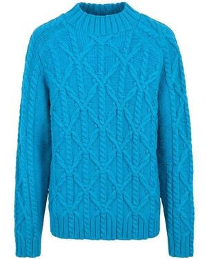 Malo Blue Cotton Men Sweater
