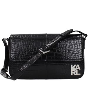 KARL LAGERFELD Black Polyethylene Shoulder Bag