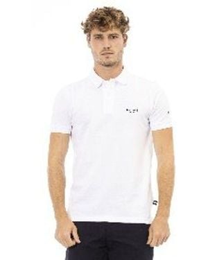 Baldinini Black And White Cotton Polo Shirt