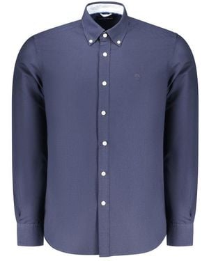 North Sails Blu Cotton Men Shirt - Blue