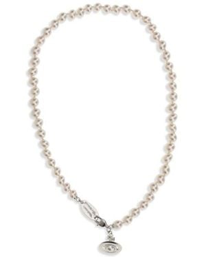 Vivienne Westwood Beige Brass Necklace - Metallic