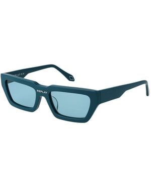 Replay Plastic Sunglasses - Blue