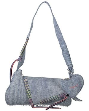 Desigual Azzurro Cotton Shoulder Bag - Gray