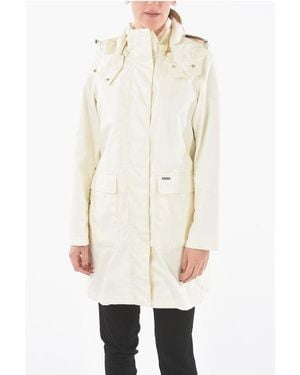 Woolrich Hidden Closure Walker Parka With Removable Hood - Natural