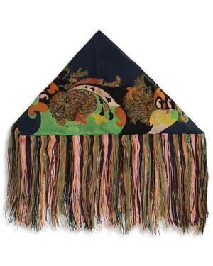 Etro Multicolour Silk Scarf - Brown