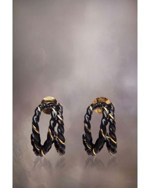 Maison Margiela Bicolor Fibers Earrings - Gray