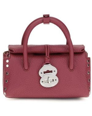 Zanellato Multicolour Calf Leather Bos Taurus Handbag - Purple