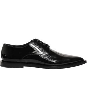 Dolce & Gabbana Leather Derby Dress Formal Shoes Calf - Black