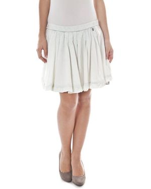 John Galliano White Cotton Skirt