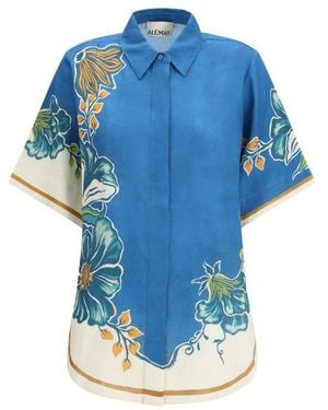 ALÉMAIS Blue Linen Shirt