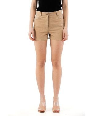 Moschino Beige Cotton Shorts - Brown