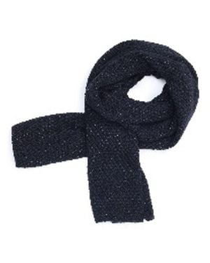 Gas Black Marabou Scarf - Blue