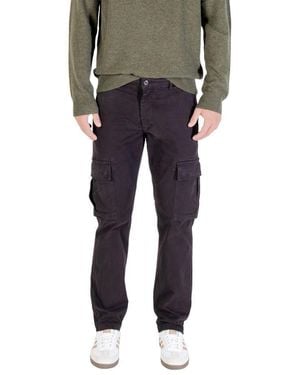 Lyle & Scott Black Cotton Cargo Pants - Blue