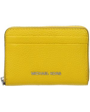 Michael Kors Yellow Leather Cardholder