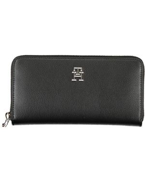 Tommy Hilfiger Sleek Zippered Wallet With Multiple Compartments - Black