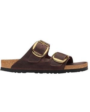 Birkenstock Brown Leather Flat Sandals