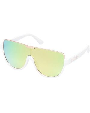 Guess White Resin Sunglasses - Yellow