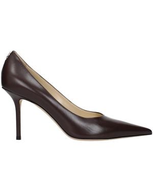 Jimmy Choo Brown Leather High Heel Pumps