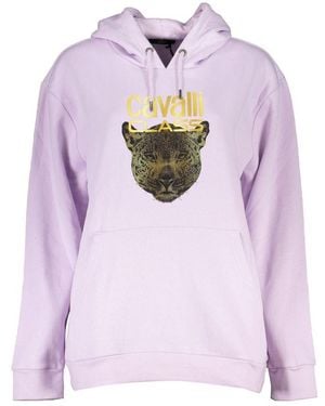Roberto Cavalli "viola Polyester Sweatshirt" - Purple