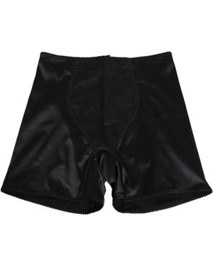 Dolce & Gabbana Black Silk Stretch Slip Cycling Underwear