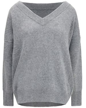 Ermanno Scervino Grey Cashmere Casual Dress