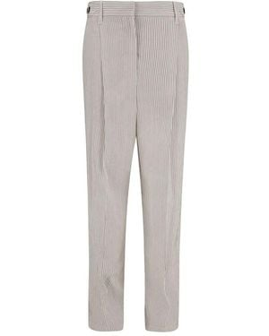 Brunello Cucinelli Striped Trousers - Grey