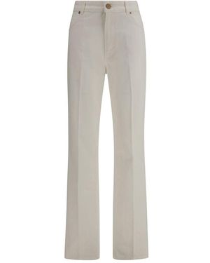 Balmain White Cotton Straight - Grey