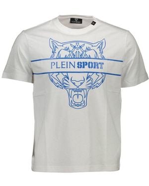Philipp Plein White Cotton T - Blue
